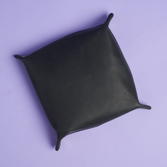 Tribe Alive Leather Marbled Valet Tray New - Picture 3 of 8